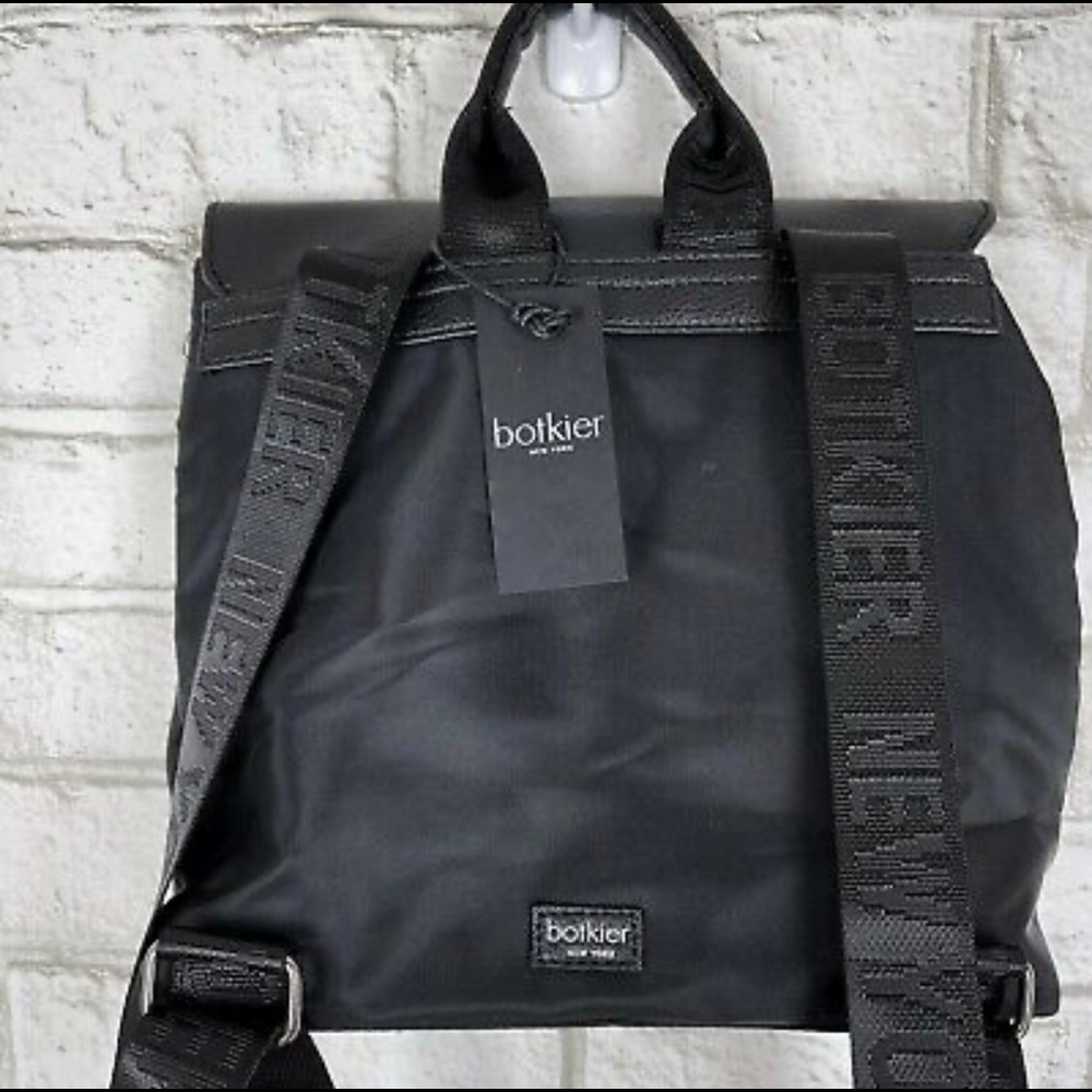 Botkier Mini Trigger Backpack Purse Bag Black Fau… - image 5